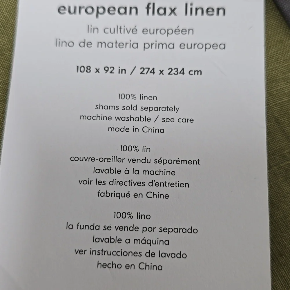 ❤️BUY 2 GET 1 FREE West Elm European Flax Linen Duvet Cover, Color Cedar